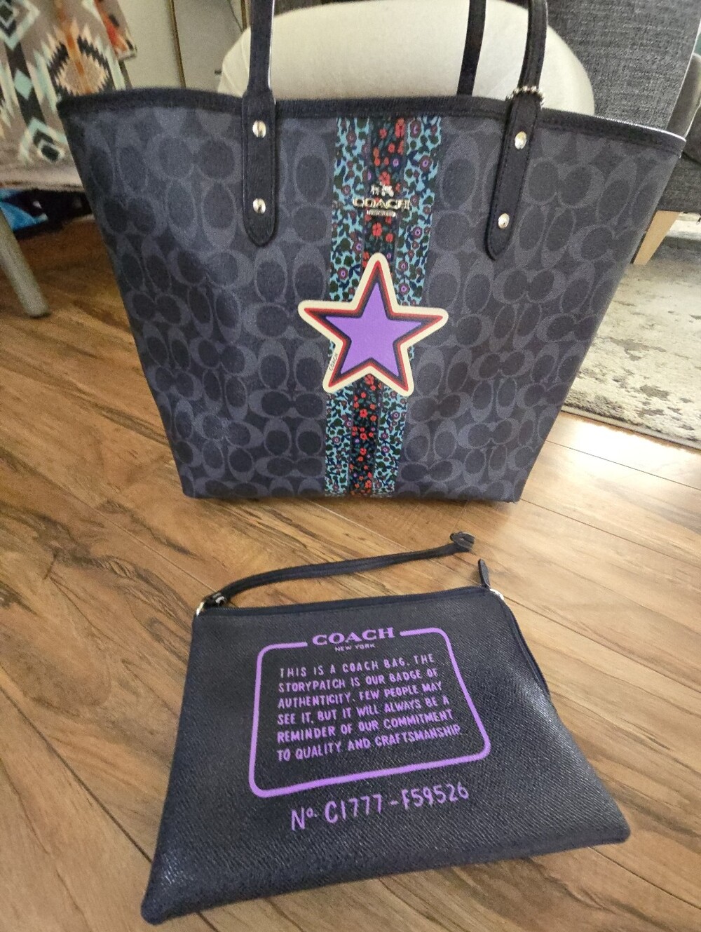 COACH Reversible Tote & Pouch